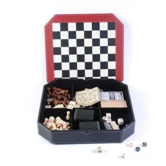Набор 7 игр (шахматы, шашки, нарды, домино, кости, карты, крибидж)